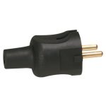 LEGRAND 050451 2P csatlakozódugó 16A, fekete gumi