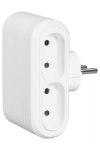 LEGRAND 050650 Four-way distribution plug, 6A, EUR, childproof, white