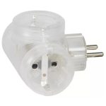   LEGRAND 050663 Hármas elágazású elosztódugó, 16A, áttetsző