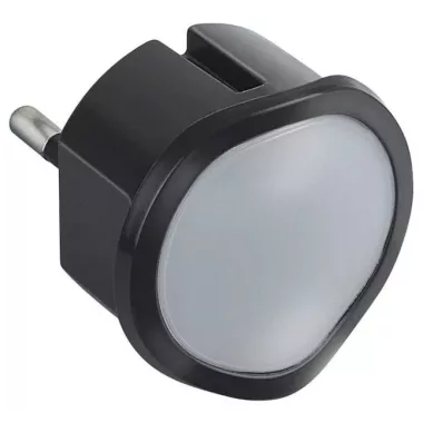 LEGRAND 050679 Csatlakozódugó tartalékvilágítással, LED, fényerőszabályozható, fekete