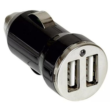 LEGRAND 050682 Cigarette lighter charger with 2 USB connectors black, 2.1A - 5V black