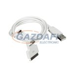   LEGRAND 050683 USB töltőkábel 3 az 1-ben mini, micro, iPhone csatlakozóval, fehér, 1 m