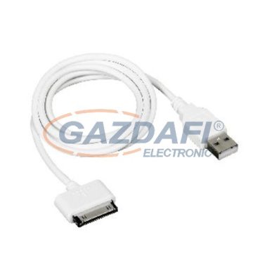 LEGRAND 050684 USB töltőkábel Galaxy tab csatlakozóval, fehér, 1 m