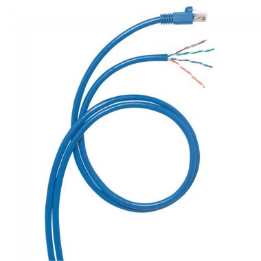 LEGRAND 051758 konszolidációs patch kábel RJ45-AWG Cat6 árnyékolatlan (U/UTP) AWG24 LSZH (LSOH) kék d: 6,2 mm 15 méter LCS3