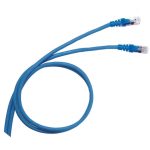 LEGRAND 051763 patch kábel RJ45-RJ45 Cat6 árnyékolt (F/UTP) PVC 2 méter kék d: 6mm AWG26 LCS3