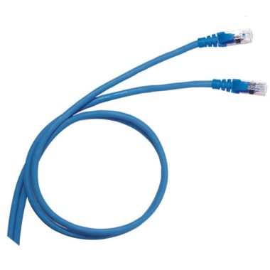  LEGRAND 051764 cablu patch RJ45-RJ45 Cat6 ecranat (F / UTP) PVC 3 metri albastru d: 6mm AWG26 LCS3
