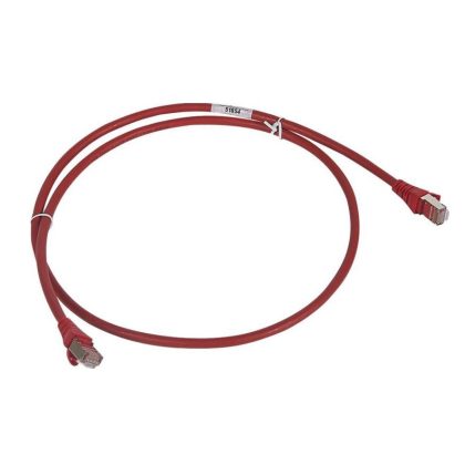   LEGRAND 051854 patch kábel RJ45-RJ45 Cat6 árnyékolt (F/UTP) LSZH (LSOH) 1 méter piros d: 6mm AWG26 LCS3