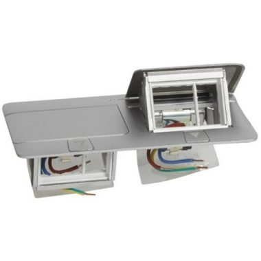 LEGRAND 054012 Pop-up flush-mounted floor box 6 (2 × 3) module, aluminum, empty
