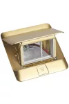 LEGRAND 054015 Pop-up opening recessed floor box 3 modules, brass, empty