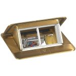   LEGRAND 054016 Pop-up felnyíló süllyesztett padlódoboz 4 modul, sárgaréz, üres