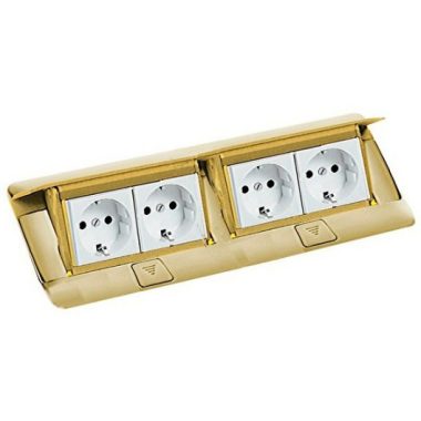 LEGRAND 054018 Pop-up felnyíló süllyesztett padlódoboz 8 (2×4) modul, sárgaréz, üres LEGRAND 054018 Pop-up felnyíló süllyesztett padlódoboz 8 (2×4) modul, sárgaréz, üres