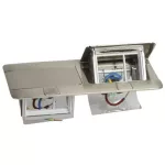   LEGRAND 054022 Pop-up felnyíló süllyesztett doboz 6 (2×3) modul, rozsdamentes acél, üres