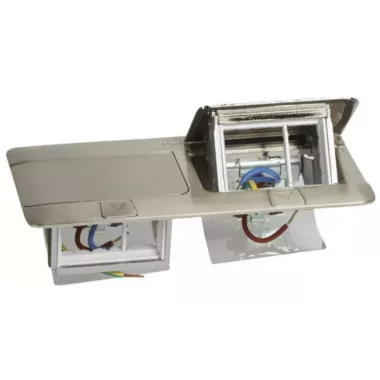 LEGRAND 054022 Cutie cu 6 module (2 × 3), din oțel inoxidabil, cu deschidere pop-up