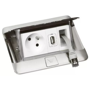 LEGRAND 054035 RJ45 Cat. 6 FTP lapos vezetékkel 1 modulos visszahúzható szett