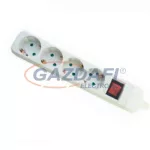   GAO 0544H Asztali elosztó 4-es, kábel nélkül, szerelhető, kapcsolóval