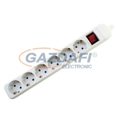 GAO 0545H Asztali elosztó 6-os, kábel nélkül, kapcsolóval