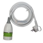   GAO 0564H Földelt lengő hosszabbító forgatással kapcsolható csatlakozóval, 250V, 16A, 5m 3x1,5mm2 H05VV-F kábellel