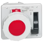   LEGRAND 057322 P17 Tempra Pro Dafbe164k06T 400V IP67 beépíthető csatlakozóaljzat reteszelő kapcsolóval