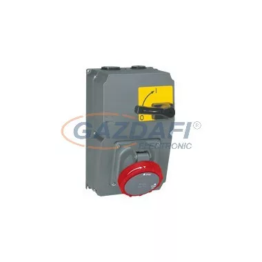 LEGRAND 059115 Hypra ráépíthető csatlakozóaljzat főkapcsolóval 125A 4P+E 400V