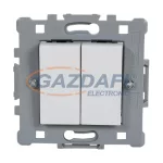   ELMARK "Splendor" süllyesztett dupla váltókapcsoló, fehér