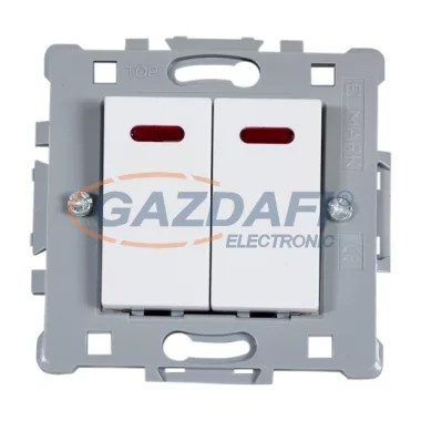 ELMARK "Splendor" süllyesztett jelzfényes csillárkapcsoló, fehér