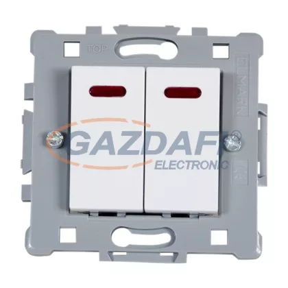   ELMARK "Splendor" süllyesztett jelzfényes csillárkapcsoló, fehér