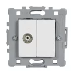 ELMARK "Splendor" süllyesztett TV aljzat, fehér