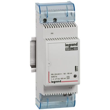 LEGRAND 063442 Céliane My Home tápegység, 230V~/27V=600mA, 2 modul (tartalékvilágítási rendszerhez is)