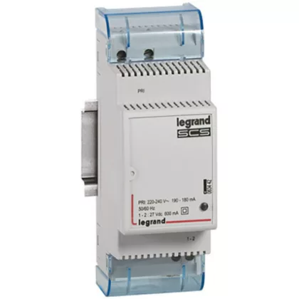   LEGRAND 063442 Céliane My Home tápegység, 230V~/27V=600mA, 2 modul (tartalékvilágítási rendszerhez is)