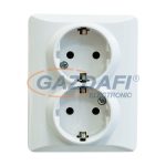   ELMARK "Splendor" süllyesztett dupla dugalj, fehér