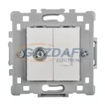   ELMARK "Splendor" süllyesztett TV+telefon csatlakozóaljzat RJ11, fehér