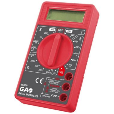 GAO 0652H Digital Meter, Diode Test, Black / Red
