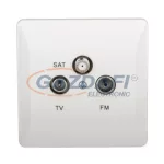   ELMARK "Splendor" süllyesztett TV-R-SAT aljzat, fehér