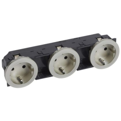   LEGRAND 067163 Céliane 3x2P+F dugalj csatlakozóaljzat gyermekvédelemmel, sínezett, titán