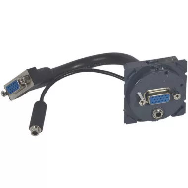 LEGRAND 067376 Céliane HD15 aljzat + 3,5 mm Jack bemenet, elővezetékezett