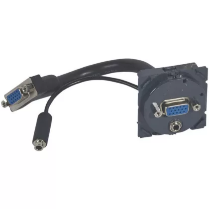 LEGRAND 067376 Céliane HD15 aljzat + 3,5 mm Jack bemenet, elővezetékezett