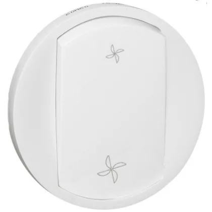   LEGRAND 068061 Céliane 2 fokozatú ventillátor vezérlő burkolat, fehér