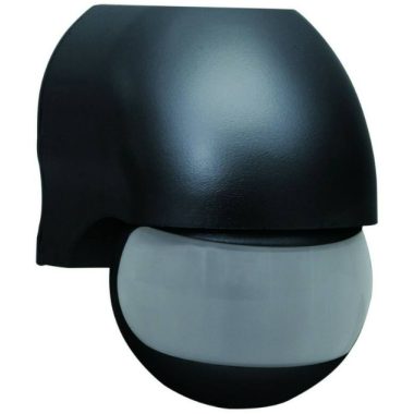 GAO 0682H motion sensor, 180 °, 12m, timable from 5 seconds to 5 minutes, sensor head adjustable, 1000W, at inductive load max .: 300VA, black IP44