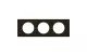 LEGRAND 069023 Céliane frame 3, black corian