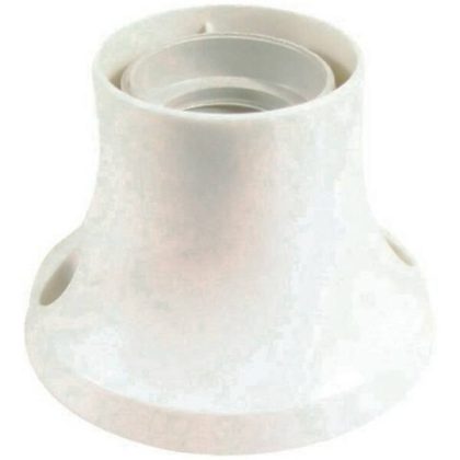   GAO 0690H Socket E27, side / ceiling socket with base, straight, white