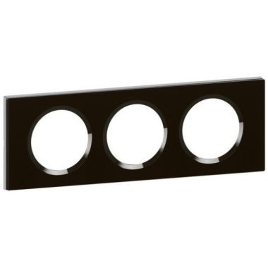 LEGRAND 069303 Céliane 3-as keret, feketeüveg