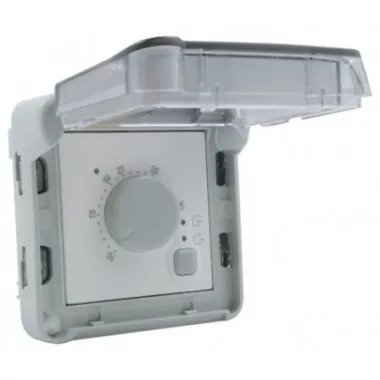 LEGRAND 069508 Plexo 55 elektronikus termosztát, szürke/fehér