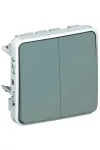 LEGRAND 069525 Plexo 55 kettős váltókapcsoló, szürke