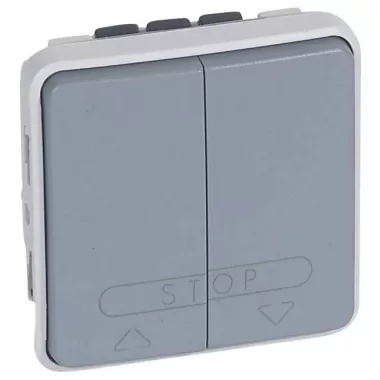 LEGRAND 069539 Plexo 55 redőnynyomó, szürke