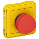   LEGRAND 069549 Plexo 55 emergency stop, N / C, 1/4 turn release, gray / yellow