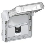   LEGRAND 069561 Plexo 55 1xRJ45 aljzat Cat 6 UTP, csapófedéllel, szürke