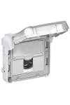 LEGRAND 069569 Plexo 55 1xRJ45 aljzat Cat 6 FTP, csapófedéllel, szürke