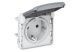 LEGRAND 069571 Plexo 55 2P+F dugalj csatlakozóaljzat csapófedéllel, csavaros, szürke