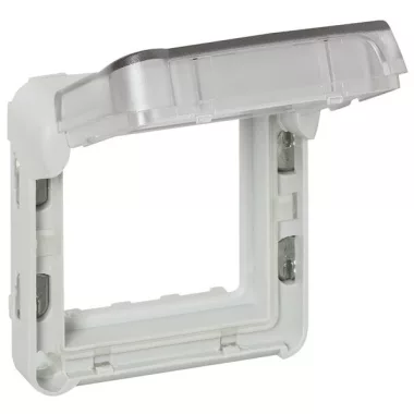 LEGRAND 069580 Plexo 55 keret csapófedéllel, füstszínű, 2 modulos, Program Mosaichoz LEGRAND 069580 Plexo 55 keret csapófedéllel, füstszínű, 2 modulos, Program Mosaichoz