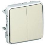 LEGRAND 069625 Plexo 55 kettős váltókapcsoló, fehér